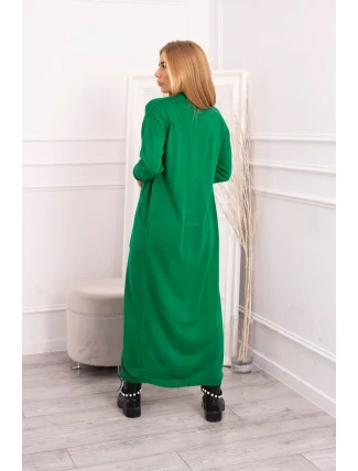Sweter długi kardigan wiązany w talii zielony Sweter długi kardigan wiązany w talii zielony