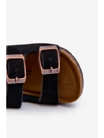 Dětské sandálky na korkové platformě se suchým zipem Černé Rorria Dětské sandálky na korkové platformě se suchým zipem Černé Rorria