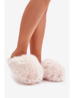 Dámské Fuzzy Pantofle Světle Béžové Wladisa