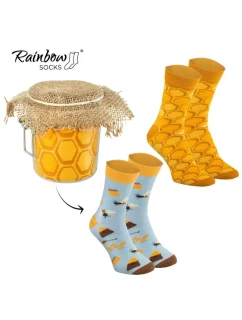 Duhové Ponožky Med Ve Sklenici 2 Párů