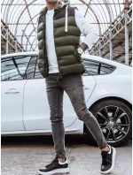 Pánská vesta s kapucí zelená FashionStreet TX3935z
