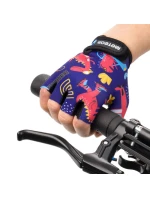 Cyklistické rukavice Meteor Kids Dino cars Jr 17391 velikost M