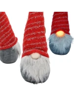 DUCH S DLOUHÝM ČERVENÝM KLOBOUKEM A SVÍTÍCÍM NOSEM 10x9x42 cm