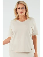 Italská móda Madri po celé délce barva: béžová