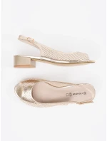 Trendy zlaté dámské  sandály Obcas