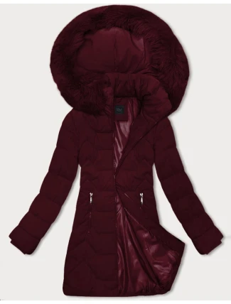 Dámská bunda ve vínové bordó barvě s kapucí J Style (16M9121-06)