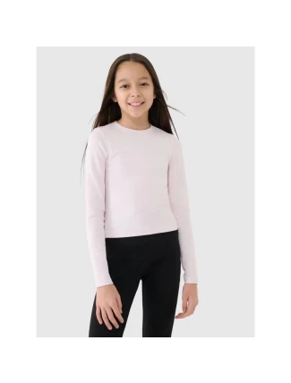 Dívčí úzký hladký rukáv s dlouhým rukávem 4F 4FJRSS25TLONF505-12S