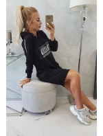 Šaty s reflexním potiskem černé