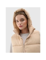 Dámská prošívaná mikina s kapucí bez rukávů 4F 4FWAW24TVJAF141-83S