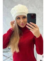 Dámská čepice Larisa K395 ecru Dámská čepice Larisa K395 ecru