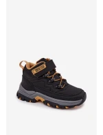 Dětské Sněhulové Boty Na Suchý Zip Big Star SS374013 Černé Dětské Sněhulové Boty Na Suchý Zip Big Star SS374013 Černé