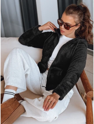 Dámská mikina s kapucí černá FashionStreet BY1556