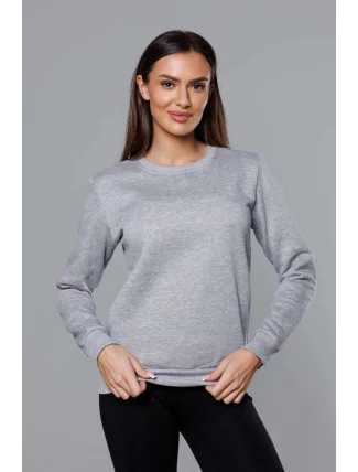 Šedá dámská tepláková mikina se stahovacími lemy (W01-2) Šedá dámská tepláková mikina se stahovacími lemy (W01-2)