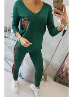 Sada s leopardím potiskem zelená Sada s leopardím potiskem zelená