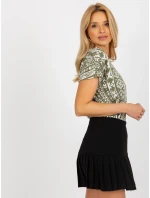 Dámská halenka D73771R10978P khaki barva - FPrice