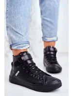 Insulated Leather Sneakers BIG STAR Black Insulated Leather Sneakers BIG STAR Black