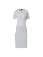 Dámská noční košile 10231-116- 4 bílá-šedý vzor - Pastunette