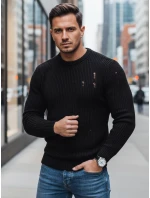 Pánský černý svetr FashionStreet WX1991