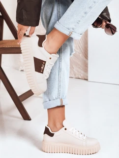 Dámské tenisky na platformě béžové FashionStreet ZY1057