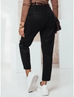 Dámské kalhoty LEOCINCIN v jedné velikosti s páskem černé FashionStreet UY2260