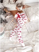 Milena ponožky 1139-000 Vánoční ponožky se stuhou 37-41