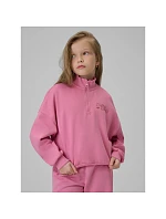 Dívčí mikina z fleece, regular střih, bez kapuce, 4F 4FJRSS26TSWSF2625-54S Dívčí mikina z fleece, regular střih, bez kapuce, 4F 4FJRSS26TSWSF2625-54S