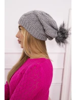 Sandra K210 fleecová čepice světle šedá Sandra K210 fleecová čepice světle šedá