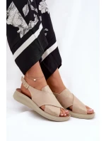 Dámské Sandály Z Eko Kůže Zlaté Tosmelia