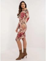 Šaty DHJ SK 18688 1.52 béžové Šaty DHJ SK 18688 1.52 béžové