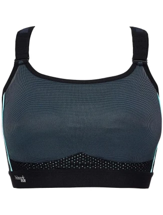 Sportovní podprsenka 0020129 černo-tyrkysová - Selmark Sportovní podprsenka 0020129 černo-tyrkysová - Selmark