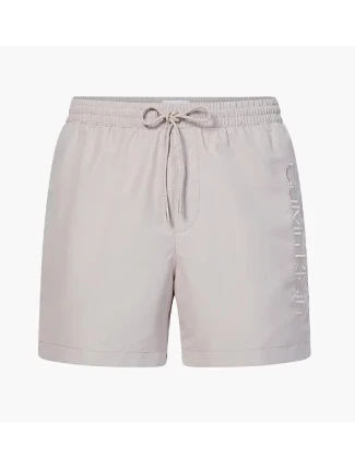 Pánské koupací kraťasy - KM00718 ABM - béžová - Calvin Klein Pánské koupací kraťasy - KM00718 ABM - béžová - Calvin Klein