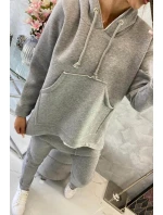 Šedá souprava kalhot baggy