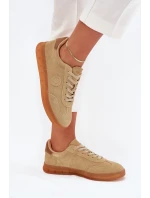 Dámské Semišové Sneakers Big Star RR274849 HI-POLY SYSTEM Béžové