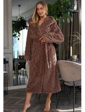 Dámský župan 2402 hnědý - L&L