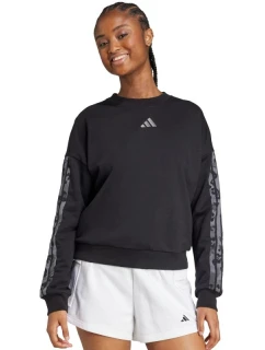 Dámská mikina adidas Animal Print 3-Stripes French Terry Sweatshirt black JM1835