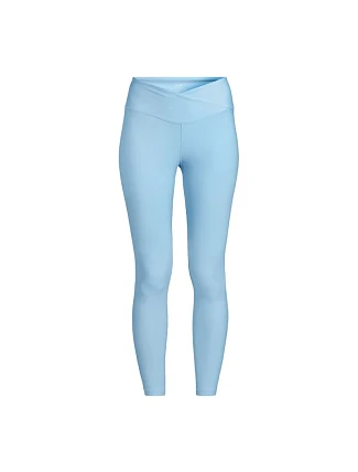 Dámské tréninkové legíny CASALL Overlap High Waist Tights, modrá barva
