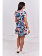 Květinové šaty s výstřihem do V černé Květinové šaty s výstřihem do V černé