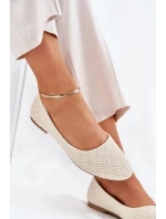 Dámské Ploché Baletky S Leskem Zlaté Tatorelis