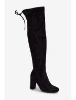 Dámské semišové kozačky na vysokém podpatku Černá Xamarin Dámské semišové kozačky na vysokém podpatku Černá Xamarin