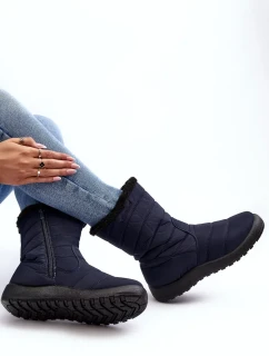 Dámské vysoké zateplené sněhule Navy Blue Luxina