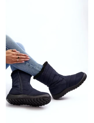 Dámské vysoké zateplené sněhule Navy Blue Luxina