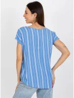 Dámská halenka D73771R10978Q modrá - FPrice Dámská halenka D73771R10978Q modrá - FPrice