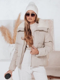 Dámská zimní manšestrová bunda TRENDYGLAM béžová FashionStreet TY4358
