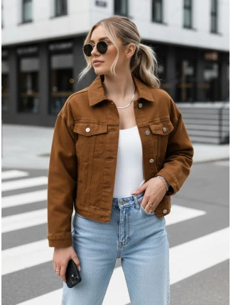 FashionStreet dámská velbloudí džínová bunda TY5344