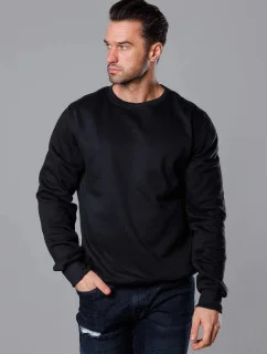 Černá pánská mikina s kulatým výstřihem (68B2001-3)