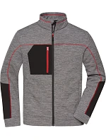 Daiber JN 1818 Pánská pletená fleecová bunda 02.1818 carbon melange/black/red Daiber JN 1818 Pánská pletená fleecová bunda 02.1818 carbon melange/black/red