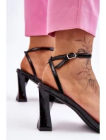 patentované sandály na podpatku Černe Owen patentované sandály na podpatku Černe Owen