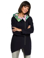 B091 Mikina na zip Oversized - černá B091 Mikina na zip Oversized - černá