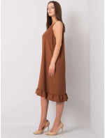 Neformální hnědé letní šaty