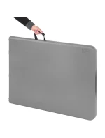 SKLÁDACÍ STOLEK V KABELCE 180x70 cm MAX.100 kg ŠEDÝ